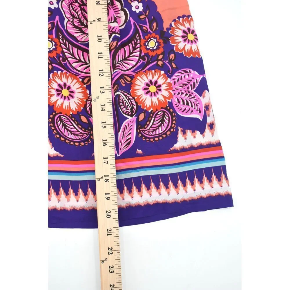 Anthropologie Edme' & Esyllte 100% Silk A-Line‎ Skirt Size 4